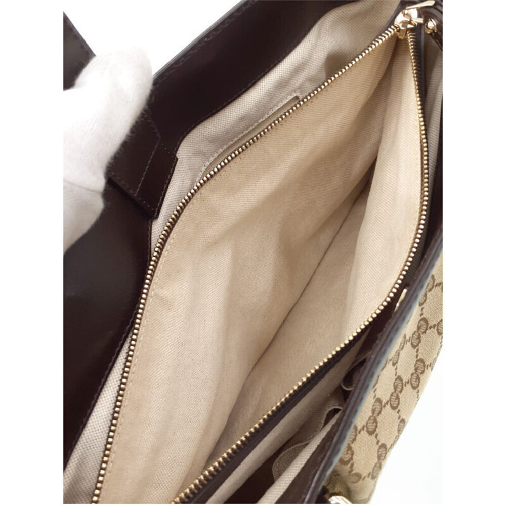 Gucci Sukey Tote Shoulder Bag GG monogram canvas leather Beige Brown - Picture 7 of 9